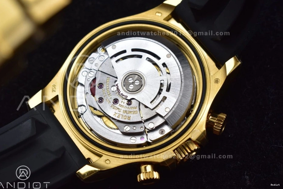 on YG Daytona BTF SA Edition Rubber Oysterflex 766 Dial Best 1:1 Black Original 116518 Strap 0825